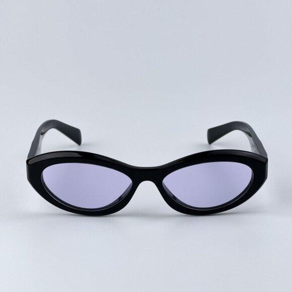 Prada PR26ZS 16K40J BRAND NEW Sunglasses Black Violet Oval Women - Picture 3 of 9